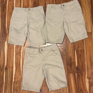French Toast Girls Uniform - Short Bundle 3 Pair Tan Straight Chinos